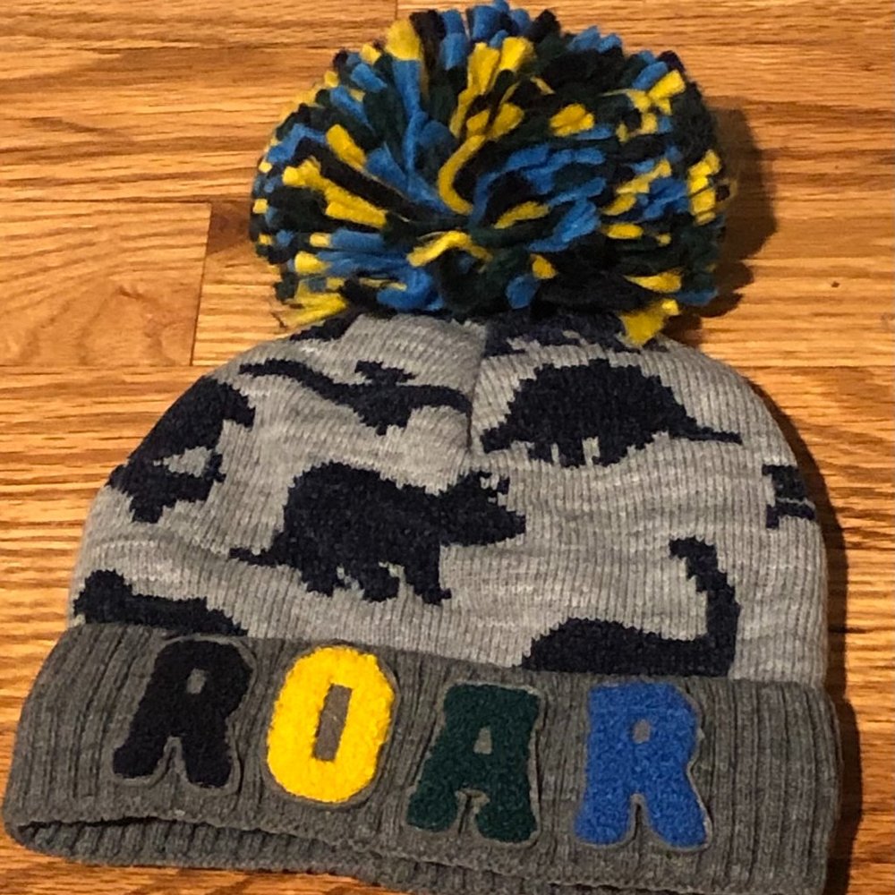 12-24 month winter hat - Dinosaur theme